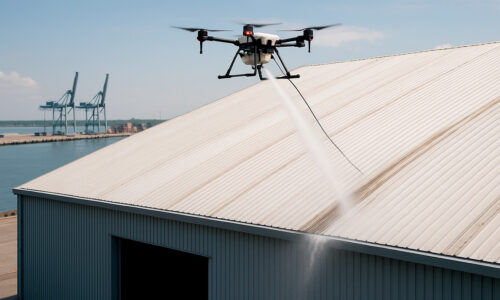 LIMPDRONE DRONE LIMPANDO GALPÃO 2