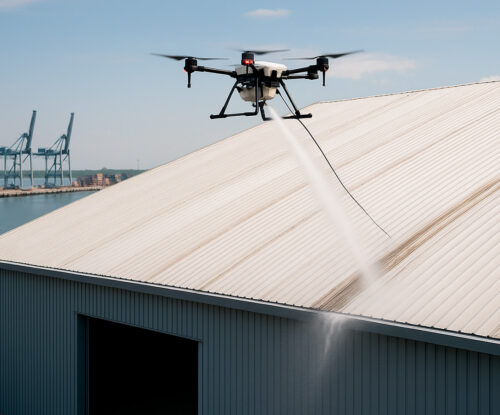 LIMPDRONE DRONE LIMPANDO GALPÃO 2