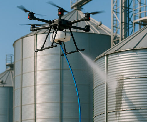 LIMPDRONE DRONE LIMPANDO SILO 1